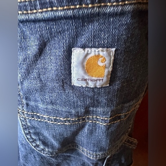 Carhartt size 12 regular slim fit carpenter jeans. Great details! EUC - Picture 9 of 16